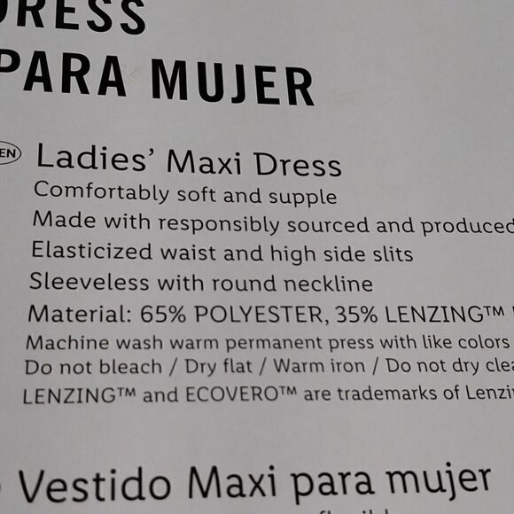 Esmara by Heidi Klum Maxi Dress...Size XL...16/18. It has an elasticized waist. - Picture 9 of 11